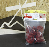 NOVLEK ESPACEURS 5MM X 12 ROUGE TERRASSES EN BOIS ET COMPOSITES PROFIL ANTI-BLOCAGE ARCHIWOOD SAC DE 12