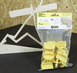 NOVLEK ESPACEURS 7MM X 12 JAUNE TERRASSES EN BOIS ET COMPOSITES PROFIL ANTI-BLOCAGE ARCHIWOOD SAC DE 12