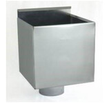 BOÎTE À EAU ZINC 220 X 220 MM GRIS POUR ÉVACUATION DE 80 MM