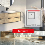 SOLUTION EN SOLID SURFACE KERRWALL - PANNEAU 2550 X 750 MM TERRAZZO