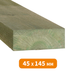 BOIS D'OSSATURE EN PIN DU NORD TRAITÉ CL4 AUTOCLAVE 45 X 145 MM