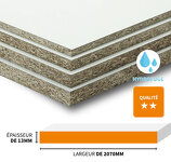 PANNEAU MÉLAMINÉ DESPALUX BLANC HYDROFUGE 2070 X 13 MM