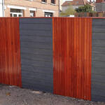 BARDAGE NATUREL EN PADOUK CLAIRE-VOIE PARALLÉLOGRAMME 18X68