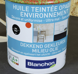 BLANCHON HUILE TEINTEE OPAQUE NOIR 5L ENVIRONNEMENT ULTRAMAT SANS LUSTRAGE DECORE &amp; UNIFORMISE