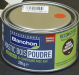 BLANCHON MASTIC BOIS CHE. RUST. 200G POUDRE BI-COMPOSANT AVEC EAU SANS ODEUR