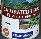 BLANCHON SATURAT. BOIS NATUREL 0,75L ENVIRONNEMENT HYDROPERLANT PHASE AQUEUSE