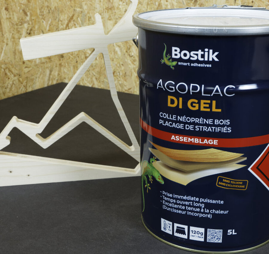 BOSTIK AGOPLAC DI GEL COLLE NEOPRENE BOIS ET PLACAGE DE STRATIFIES 5L