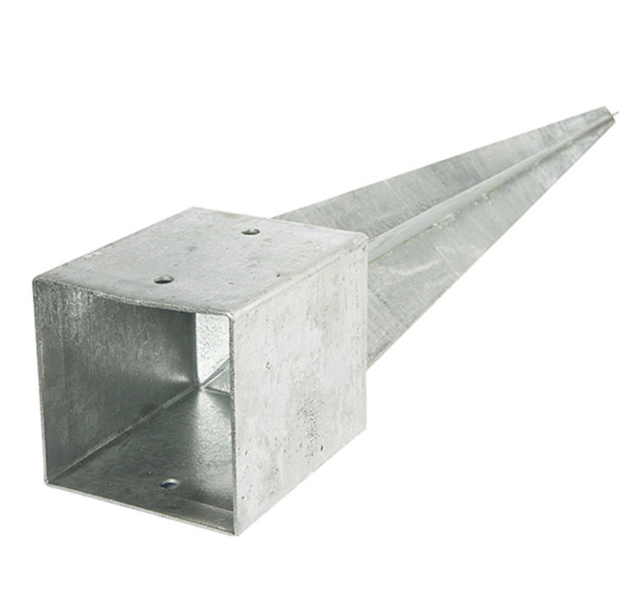 SUPPORT À PLANTER GALVANISÉ À CHAUD 90 X 90 MM POUR STRUCTURE