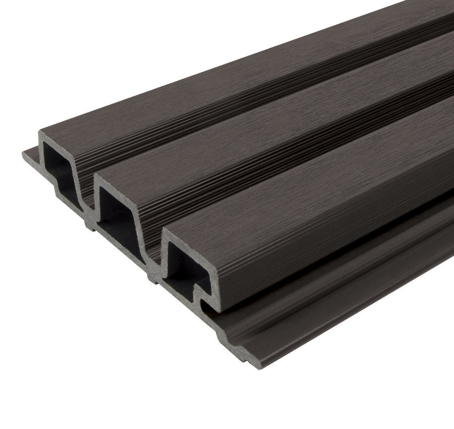 BARDAGE COMPOSITE FAUX CLAIRE-VOIE WÉO 35 DARK GREY 33 X 170 MM