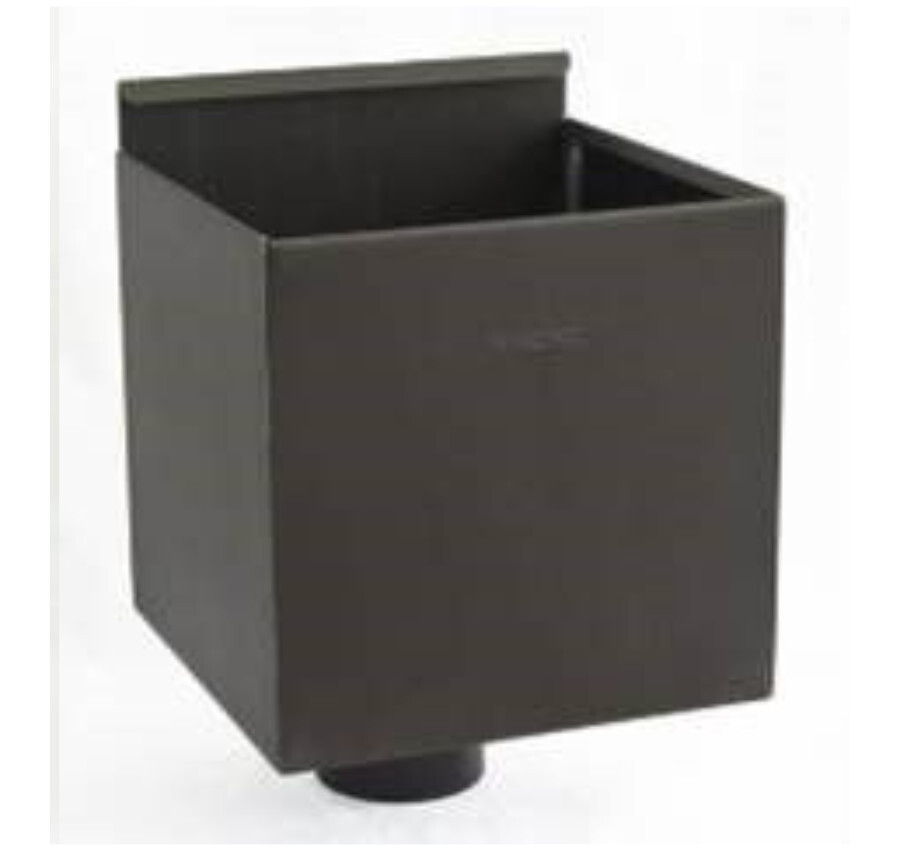 BOÎTE À EAU ZINC 220 X 220 MM POUR ÉVACUATION DE 80 MM