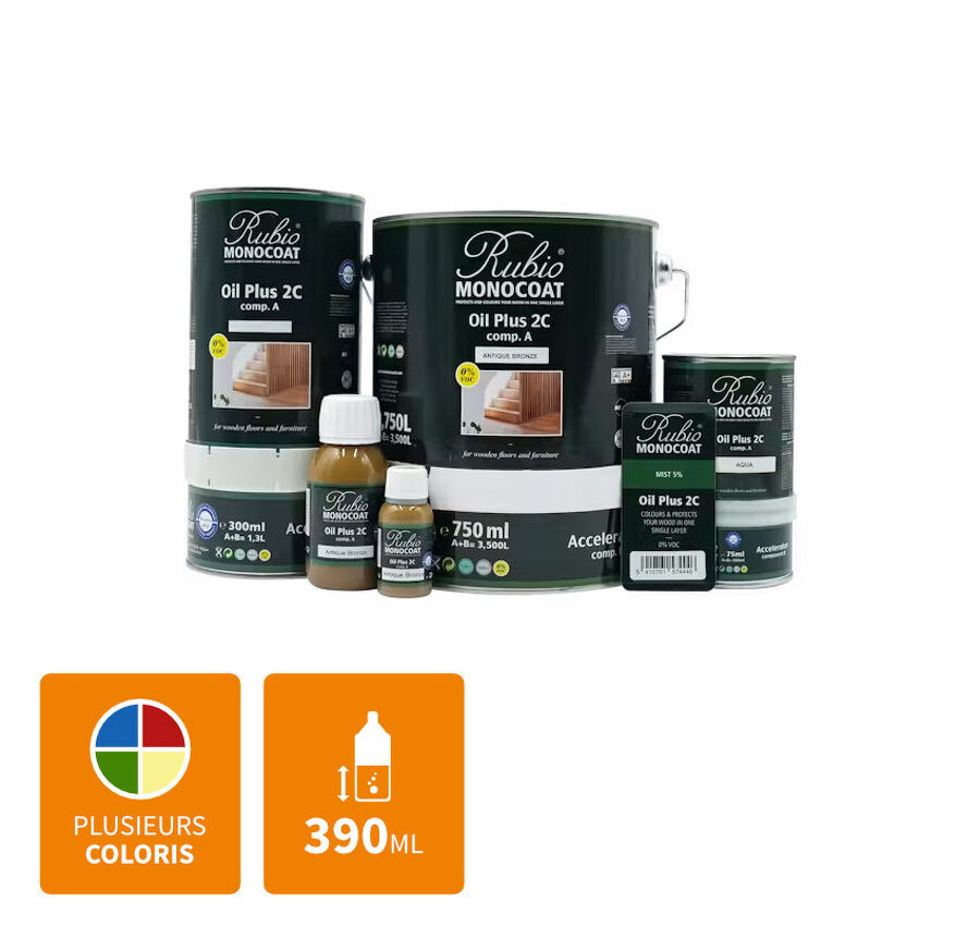OIL PLUS 2C - HUILE À BOIS POUR L'INTÉRIEUR 390 ML