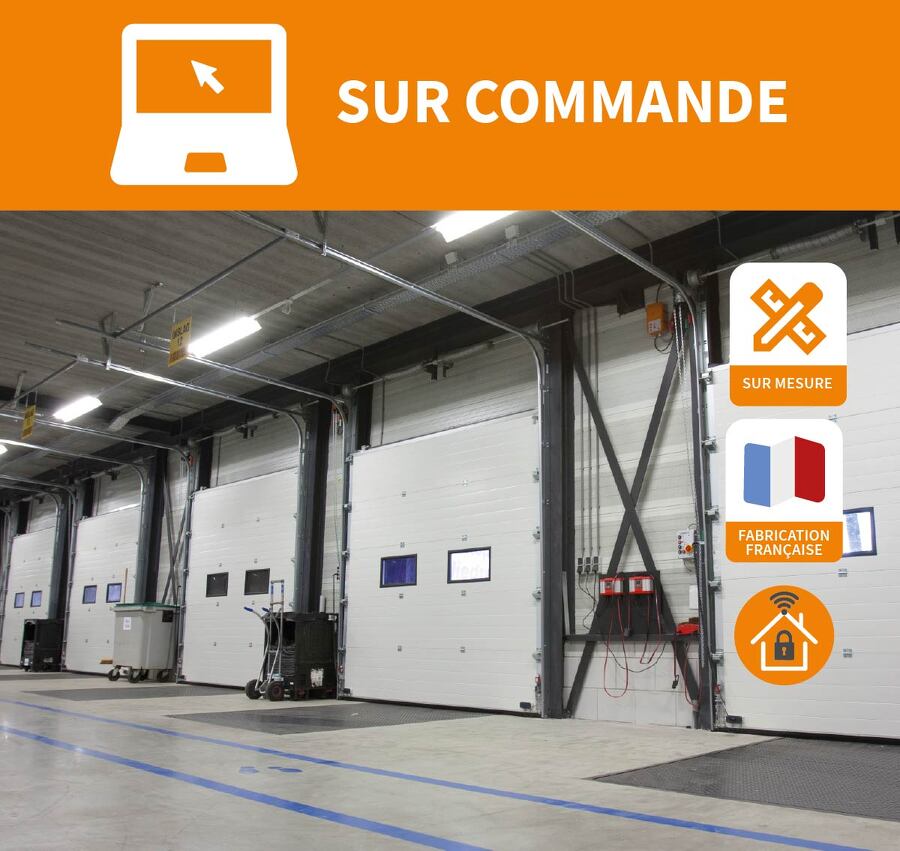PORTES DE GARAGE SECTIONNELLES A REFOULEMENT PLAFOND INDUSTRIELLES
