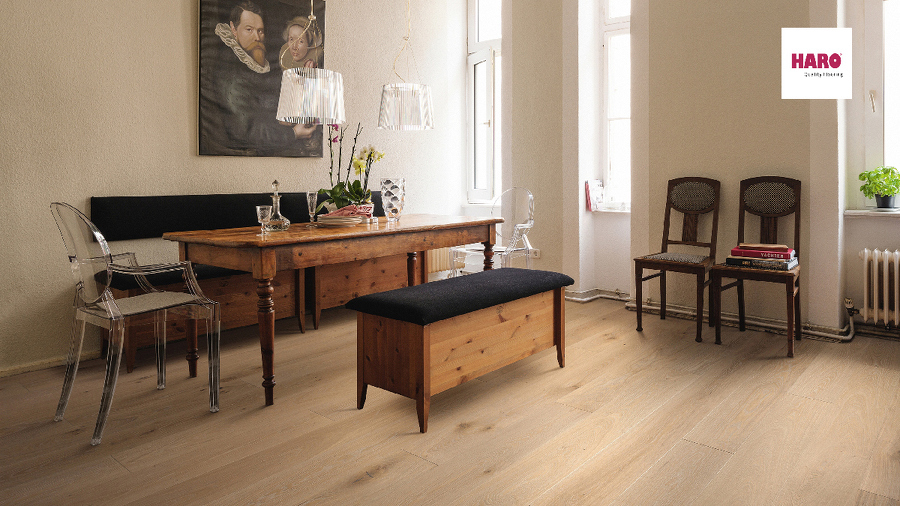 PARQUET CONTRECOLLÉ CHÊNE BLANC CRÈME CÉRUSÉ