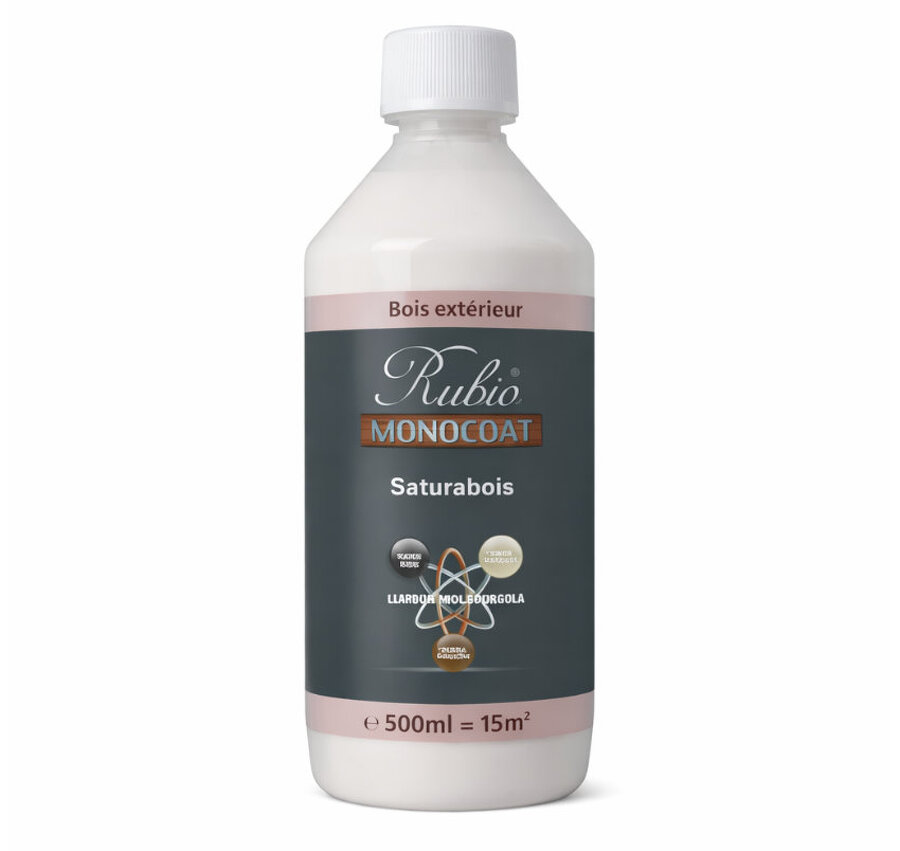 RUBIO SATURABOIS NATUREL MELEZE 0,5L FINITION MONOCOUCHE BOIS EXTERIEUR