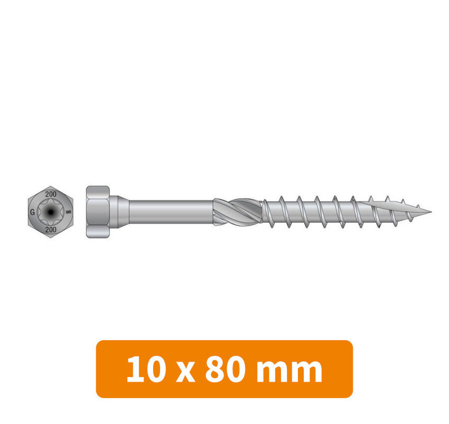 VIS À BOIS SSH 10X80