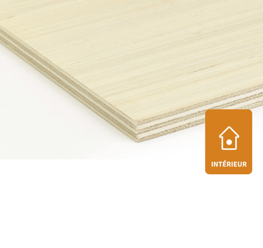 CONTREPLAQUÉ INTÉRIEUR PEUPLIER FIL LONG  4MM 3100X1530