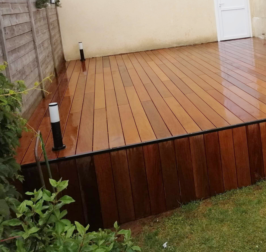 Lames terrasse bois Bambou N-durance Fixation invisible FSC - WooDes..