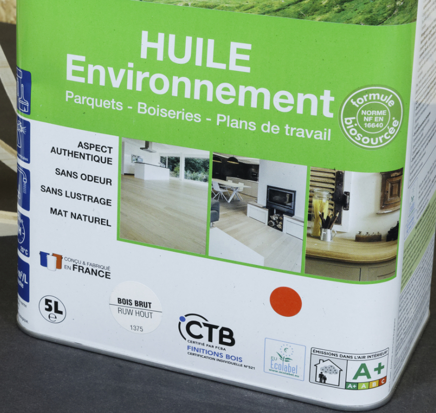 BLANCHON HUILE BOIS BRUT 5L ENVIRONNEMENT PARQUETS BOISERIES PDT BIOSOURCEE