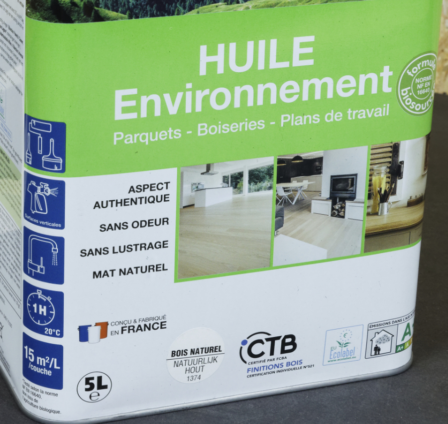 BLANCHON HUILE  BOIS NATUREL 5L ENVIRONNEMENT PARQUETS BOISERIES PDT BIOSOURCEE