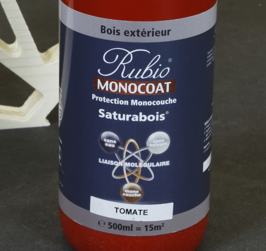 RUBIO SATURABOIS TOMATE 0,5L FINITION MONOCOUCHE BOIS EXTERIEUR