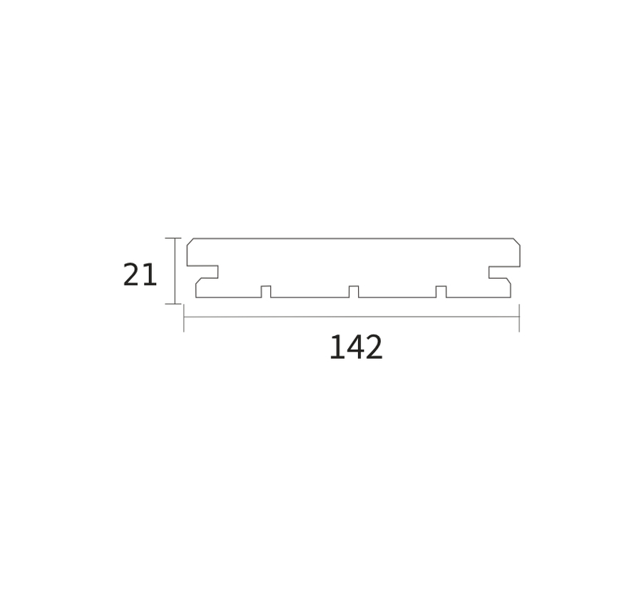 LAME DE TERRASSE EN PADOUK 21 X 142 PROFIL LISSE FIXATION INVISIBLE B-FIX